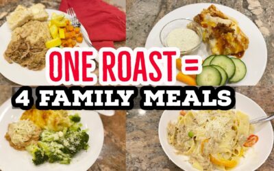 EASY FAMILY DINNERS // ONE ROAST MAKES FOUR DINNERS!