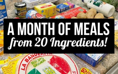 EASY MEAL PLAN for a MONTH with these 20 SIMPLE INGREDIENTS // CAPSULE GROCERY LIST